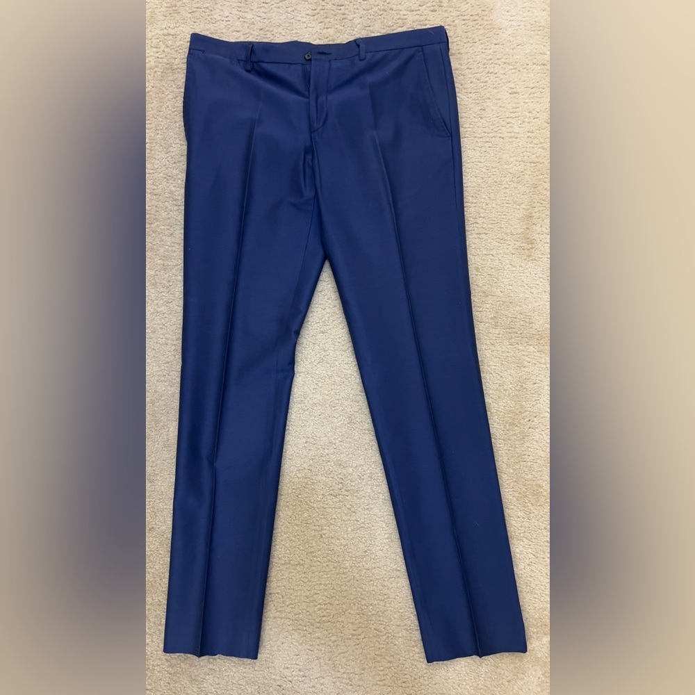 Zara Blue Dress Pants Tailored Formal Wear